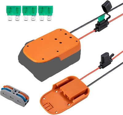 Power Wheel Adapter Compatible for Ridgid 18V Li-Ion Battery with Fuse & Wire Te - Image 1 of 4