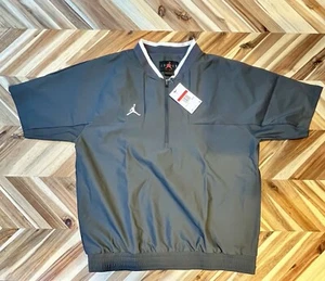 $75 Nike Air Jordan Short Sleeve 1/4 Zip Golf Jacket Masters Grey Men’s Medium - Picture 1 of 5