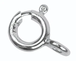 Sterling Silver Spring ring Bolt ring Closed End Clasp Closer 6 7 8 mm 925 - Picture 1 of 9