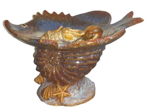 Large Colorful Fish Trinket/Candy Tray 10" x 6.5" - Picture 1 of 7