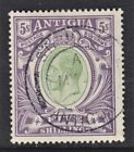 Antigua fine used 1913 wmk Mult Crown CA five shilling value