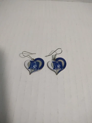 Duke Blue Devils football Heart Shaped Womens Aminco Earrings Cover