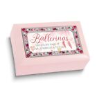 Ballerinas Pink Petite Velvet Lining Music Box (Plays You Light Up My Life)