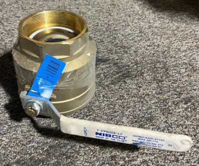 Nibco 4" Threaded Ball Valve DZR Brass 250psig 200°F Max TFP600A-LF - Image 1 of 4