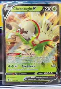 Chesnaught V 015/195 Ultra Rare Pokémon Silberner Sturm - Bild 1 von 2