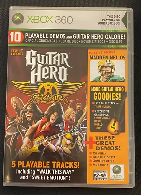 GUITAR HERO AEROSMITH Official DEMO #89 DARK SECTOR madden nfl 09 SOULCALIBUR - Image 1 of 4