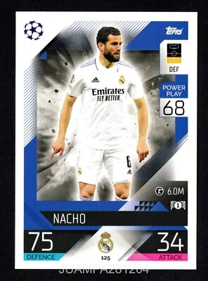 NACHO #125 REAL MADRID 2022/23 CROMO UEFA MATCH ATTAX 22/23 TOPPS - Imagen 1 de 2