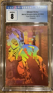 Ghost Rider H-5 Hologram! Marvel Universe Series 3 1992 PSA CGC 8.0 NM/Mint! - Picture 1 of 2