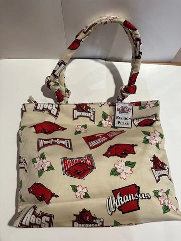 Arkanasa Razorbacks Womens Purse Canvas Tote New with Tags Cover
