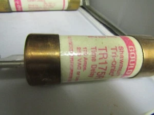 Gould Swawmut Tri-Onic TR175R Time Delay Fuse 250 VAC - Picture 1 of 5