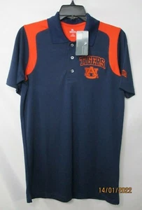 Auburn Tigers Men Shirt Small Blue Collar War Eagle Short Sleeve Orange Polo New - Picture 1 of 10