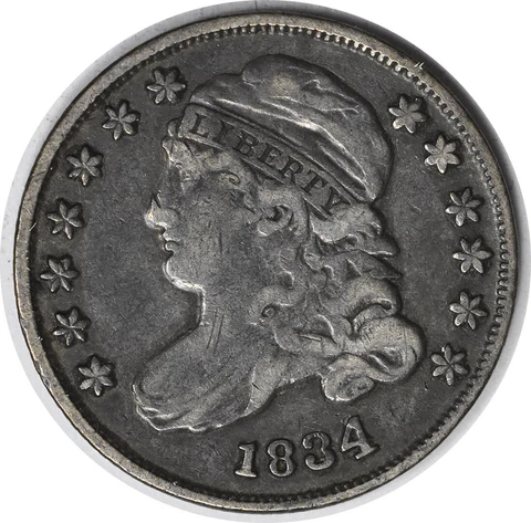 1834 Bust Silver Dime VF Uncertified #1045 Cover