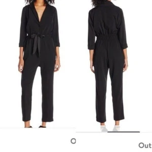 Erin Fetherston Black Jodi Crepe Jumpsuit Size 10 - Bild 1 von 12