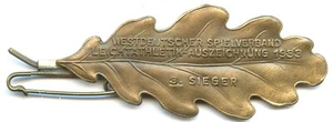 WESTDEUTSCHER SPIELVERBAND - GANADOR LORBEERBLATT 1933 - Imagen 1 de 2