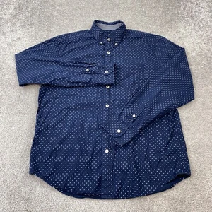 American Eagle Classic Fit Button-Down Shirt Men's Medium Blue Polka Dot - Picture 1 of 8