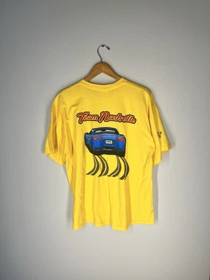 Y2K Corvette Racing Nashville Club T-Shirt XL – Yellow Graphic Car Tee - Image 1 of 4