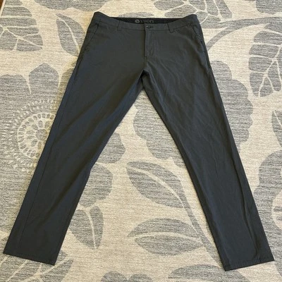 Vuori Aim Pant Men’s 36 Gray Charcoal Chino Lightweight Golf V431 - Image 1 of 4