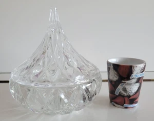 SHANNON GODINGER CRISTAL HERESHEY BESO BARATIJA Y UN VASO DE CHUPITO 5,5 PULGADAS DE ALTO - Imagen 1 de 11