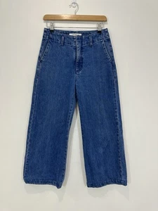 Country Road Wide Leg Jeans Women 8 (27x25) Blue Denim Hi Rise Zip Fly Stretch - Foto 1 di 12
