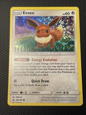 2017 Pokemon Eevee Holo 101/149 General Mills Promotion Card NM - Image 1 of 2