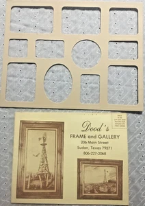 Framing Picture Mat 14" x 11" and Collectible Vintage Frame Shop Catalog - Picture 1 of 2