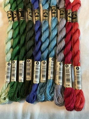 Lot 4 DMC Perle Cotton #5 Embroidery Needlecraft Thread 10 SKEINS NWT No Repeats - Image 1 of 2