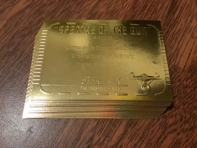 STAR TREK TOS S3 GOLD PLAQUES COMPLETE SET G56-G79 1999 SKYBOX - Image 1 of 2