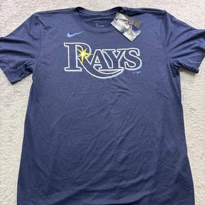 Tampa Bay Rays MLB Nike Tshirt Men’s L Dri-Fit Navy Blue The Nike Tee - Picture 1 of 5
