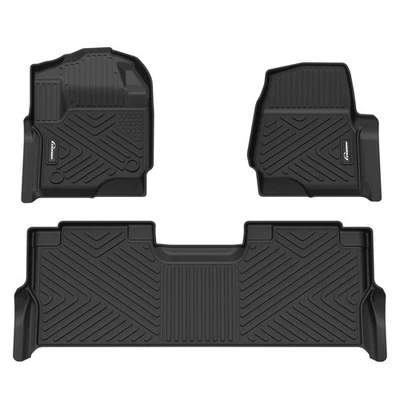 Floor Mats for 2017–2025 Ford F-250/F-350 SuperCrew Cab, All Weather TPE Liners Foto 1 de 4