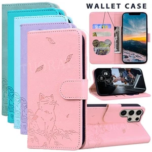 Hülle Für Samsung Galaxy S24 S23 S22 S21 Ultra FE A55 A54 A15 Schutz Wallet Case - Picture 1 of 84