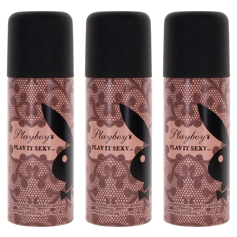 Play it Sexy de Playboy Mujeres Paquete de 3 Perfume Desodorante Spray 15oz (3x5.0oz) Nuevo Foto 1 de 1