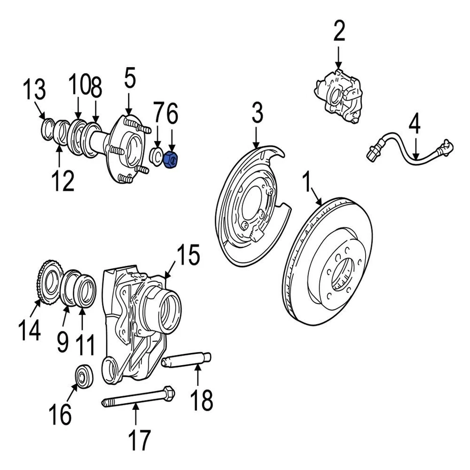 For Jaguar XKR 2000-2006 Jaguar Rear Axle Nut Foto 1 de 1