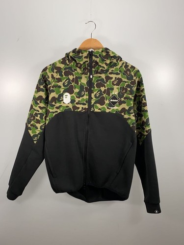 A BATHING APE (BAPE) Felpa con cappuccio e zip F.C.R.B.x A BATHING APE verde S usata