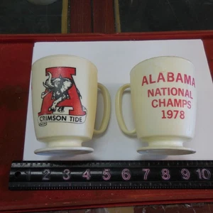 Vintage Two Plastic 1978 Alabama National Champs Football Cups - Picture 1 of 8