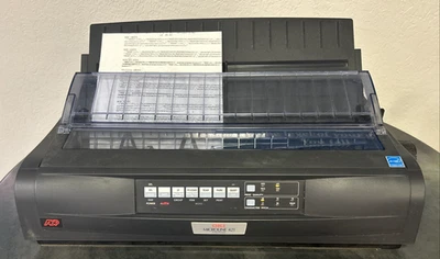 OKI Microline 421 Workgroup Dot Matrix 9 Pin Printer - D22910A - Black - Image 1 of 4