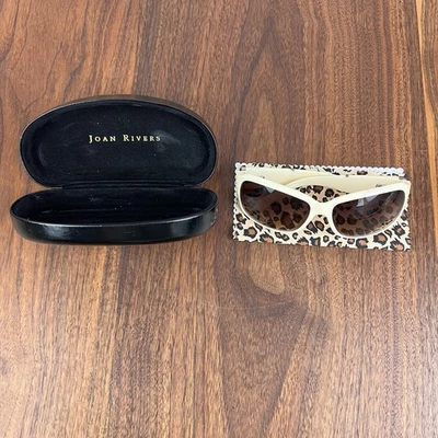 Gafas de sol Joan Rivers con estuche negras con pedrería Y2K monturas vintage solamente Foto 1 de 4