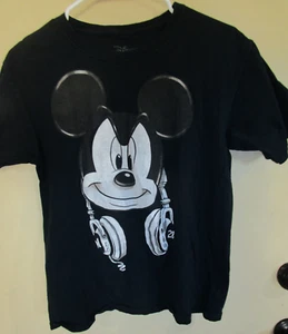 Mickey Mouse Headphones T-Shirt Kids XL 14-16 - Picture 1 of 3