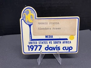 1977 Davis cup Press pass. United States Vs. South Africa Glendora Press - Rare - Picture 1 of 9
