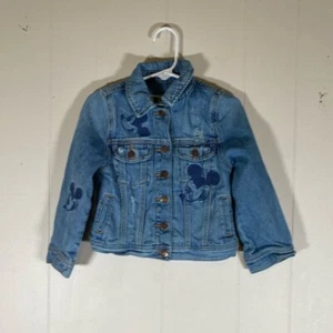 GAP Disney Jeansjacke bestickt Mickey Jeansjacke Kleinkinder Gr. 4 Jahre - Bild 1 von 9