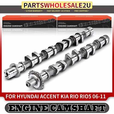2x Árbol de levas del motor para Hyundai Accent 2006-2011 Kia Rio Rio5 06-11 24100-26750 Foto 1 de 4