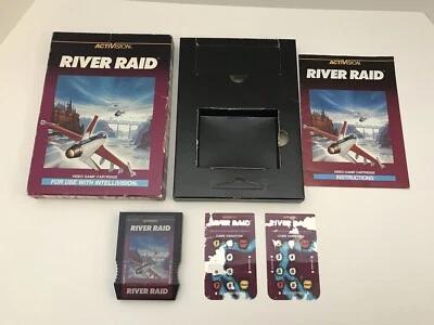 1983 River Raid Intellivision Activision CIB COMPLETE Overlays RARE - Image 1 of 4