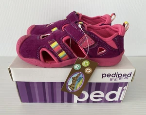 NIB PEDIPED FLEX Amazon Berry Girls Sandals PINK Size 12-12.5 EU 29 Washable NEW - Picture 1 of 12