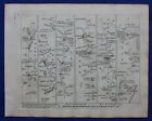 Doncaster, Tadcaster, York, Yorkshire, Original Antique Road Map, Jefferys, 1775