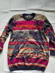 Vintage bright colourful bird print jumper - Picture 1 of 8
