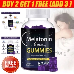 60X Sleep Aid Gummies Disturbed Sleep Stress Relief Sleeping Natural - Picture 1 of 7