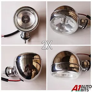 "Faro antiniebla frontal retro de metal de 4" de colección para bicicleta" luz de cabezal de luz antiniebla frontal - Imagen 1 de 5