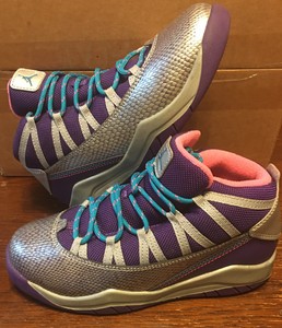 pink orange and silver jordans