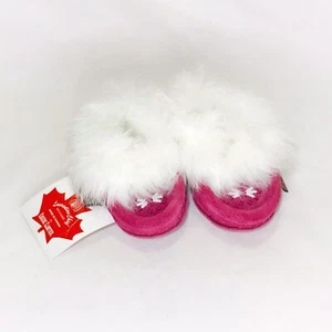 Laurentian Chief Moccasins Made in Canada Infant Size 4 Pink 698 - Picture 1 of 7