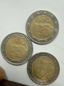 2 euro coins Austria 2002 2003 2014 lot X3 different rarest Austrian finds - Picture 1 of 5