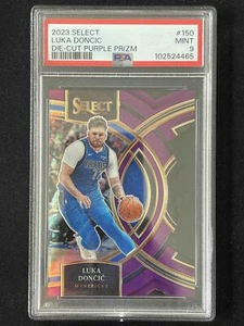 Luka Doncic 2023-24 Panini Select Premier Die-Cut Purple Prizm 27/99 #150 PSA 9 - Bild 1 von 2